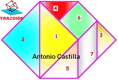hex&aacute;gono con piezas de tagran