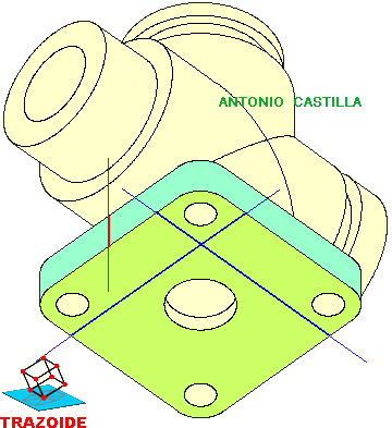 sección de una unión de tuberías
